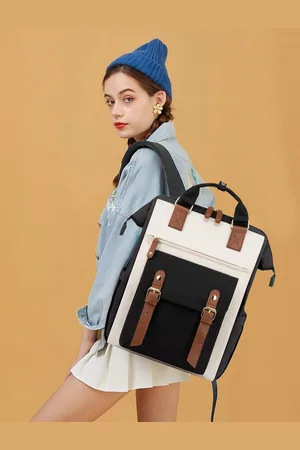 Merkloos Rugzak voor dames, groot, 17 inch-laptoptas, schoolrugzak, meisjes, tieners, reisrugzak, werktas met datakabeltas, waterdichte schooltas, dagrugzak voor school, universiteit, zakelijk