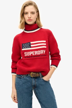 Superdry Americana gebreide coltrui - Dames - Sweaters