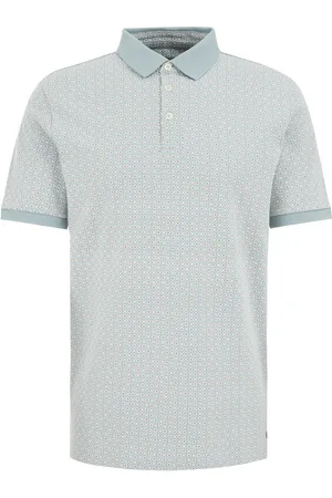 WE Fashion Heren slim fit polo met dessin