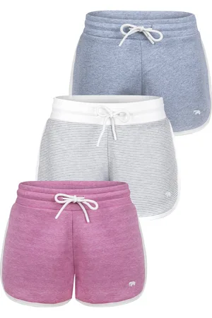 Felix Hardy Jogger Short - Sweatshort - Korte Broek - Sport Broek - Bermuda Katoen - 3 Pack Dames - M