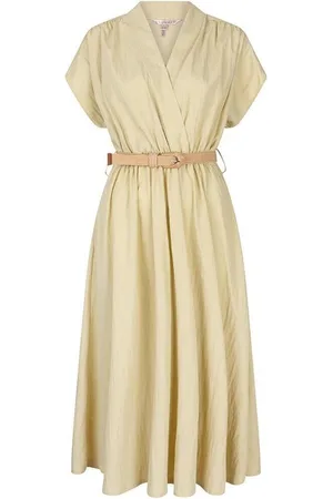 Esqualo Jurk Dress Long Wide Hs25 05203 206 Lemon Pie Dames