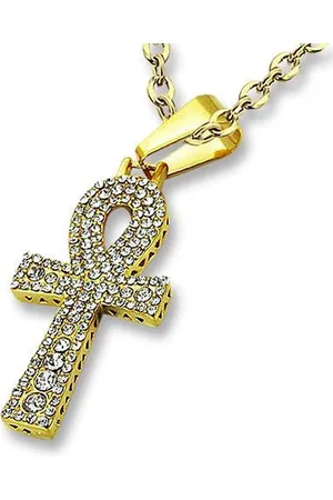 Amanto Ketting Emily - 316L Staal - Ankh - 38x18mm - 50cm