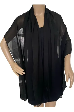 Merkloos Dames lange dunne sjaal 14510 175/73cm zwart
