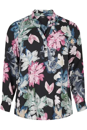 Zizzi VSELI, L/S, FRILL SHIRT Dames Blouse - Rose