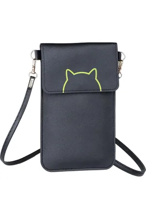 Ainy Schoudertas met vakken & touchscreen Zwart - multifunctionele handtas voor dames - klein telefoontasje voor smartphone, iphone, sleutels, portemonnee - crossbodytas + schouderband - raak gevoelig voor touch telefoon | moederdag cadeau