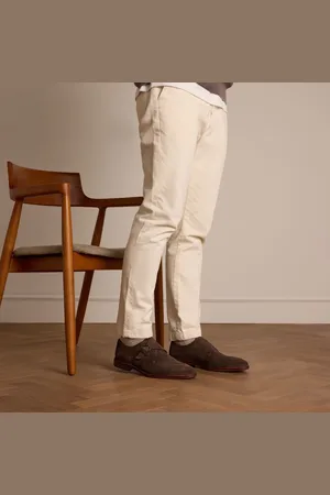 Manfield Heren - Bruine suède gespschoenen