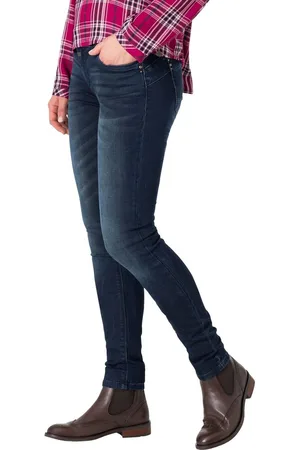 Timezone Dames Jeans Broeken TIGHT SANYATZ skinny Fit Blauw 26W / 30L Volwassenen