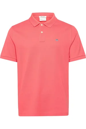 GANT Heren Polo SS Regular Shield Pique Polo - Roze
