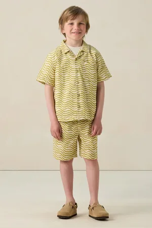 Sissy-Boy Lichtgroene shorts met golvende print