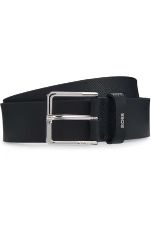 HUGO BOSS Leren Riem Ther--Piq_Sz35 Belt W115 Donkerblauw