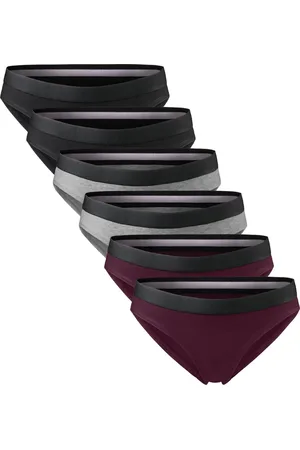 DANISH ENDURANCE Slips van Biologisch Katoen - Stikselvrij - Elastische Tailleband - voor Dames - 6-Pack - Meerkleurig - L