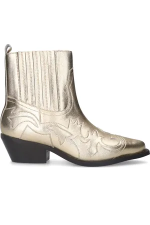 Sacha Dames - Gouden leren cowboylaarsjes