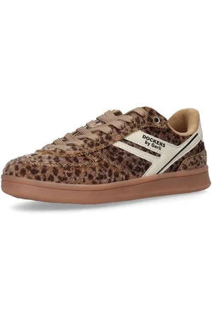Dockers Sneakers bruin-zwart EU41 Imitatieleer Dames - Basics