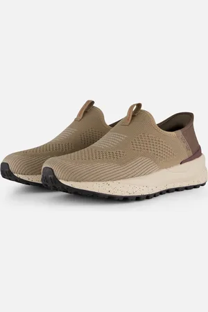 Skechers Bogdin Slip-ins Instappers taupe Textiel