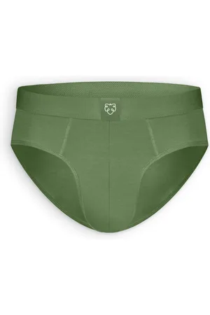 A-dam Men Solid - Onderbroek - Ondergoed - Brief - Organisch Katoen - Regular Fit - Vegan - Heren - Mannen - Groen - XL