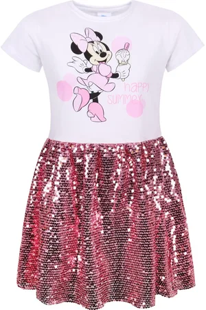 Disney Minnie Mouse - -witte jurk met pailletten / 104