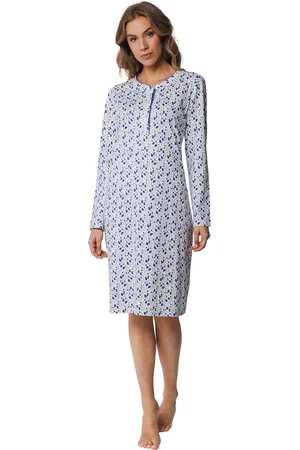 Pastunette Dames nachthemd lange mouw - knoopsluiting - - 48