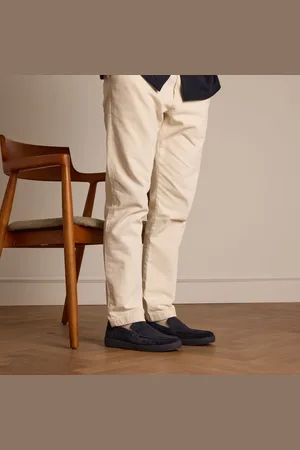 Manfield Heren - Donker blauwe suède loafers