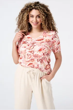 MS Mode T-shirt T-shirt met V-hals