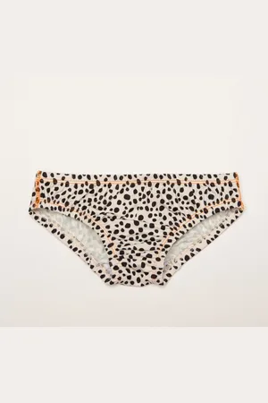 Ducksday Bikinibroek voor meisje - UV-werend UPF50+ - Sneldrogend materiaal - Moana - Beige met stippen - maat 2 jaar