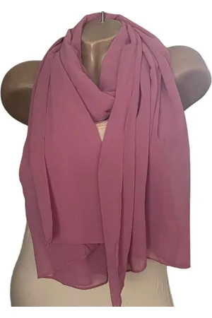 Merkloos Dames lange dunne sjaal 14510 175/73cm roze