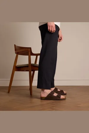 Manfield Heren - Bruine suède slippers