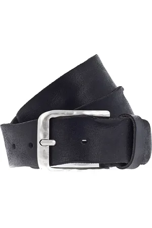 Vanzetti Leren Riem Denim Love 40mm Full Leather Belt W105 Zwart