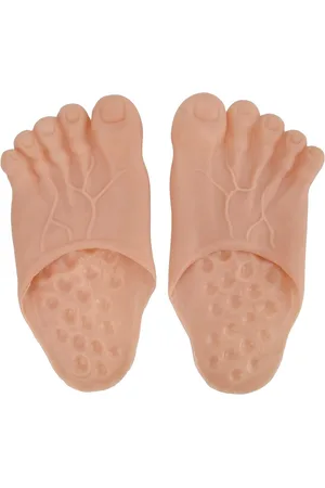 Merkloos Big Foot Slippers Schoenen Cover Grappige Blote Voeten Holbewoner Voeten Realistische Largefoot Slippers voor Halloween Cosplay Kostuum Rekwisieten Feest Accessoires.