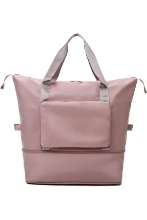 Merkloos Grote opvouwbare reistas, lichtgewicht en waterdichte handbagage, make-up organizer met vaste riem voor vrouwen en meisjes - - Reistas
