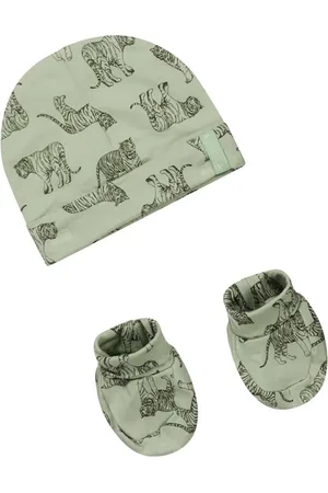 Dirkje Baby Jongens Muts en slofjes-Soft groen