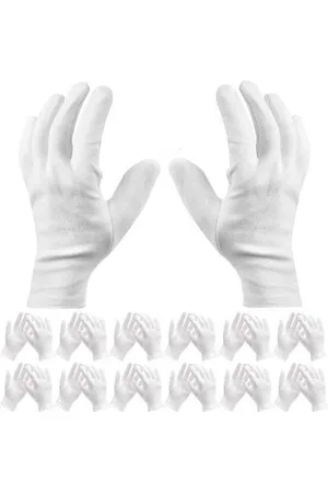Merkloos 12 Paar Zachte Katoenen Handschoenen, Witte Katoenen Handschoenen Worden Gebruikt Voor Cosmetica, Sieradenmuntinspectie, Inspectiehandschoenen, Servicehandschoenen, Vochthandschoenen