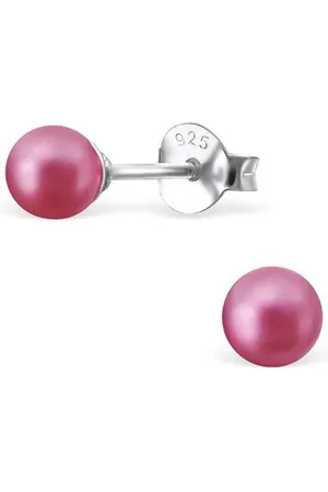 Amanto Oorbellen Elki Pink - 925 Zilver E-Coating - Parel - ∅4mm