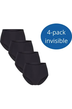 Beeren 4-pack invisible Dames maxi slip Nel zwart