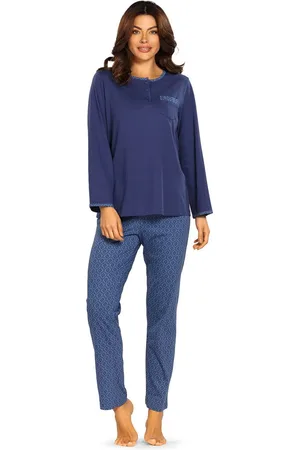 Comtessa Katoenen pyjama marineblauw -
