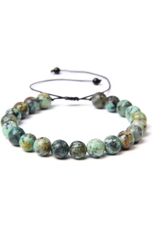 Marama Armband Afrikaanse Turquoise - verstelbaar - vegan - edelsteen Afrikaanse Turquoise