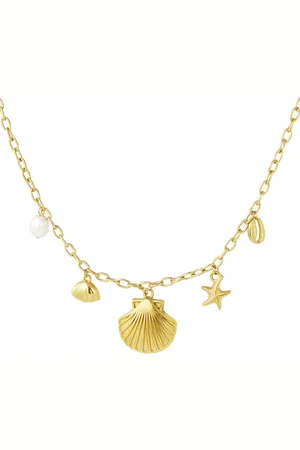 Yehwang Bedel ketting beach - - Ketting - 40 + 5 cm - Stainless Steel (verkleurt niet!)