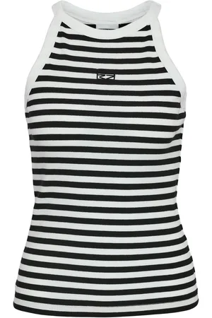 Noisy May Top Nmjudy S/l Tank Top Jrs Fwd 27034426 Black/bright White Dames