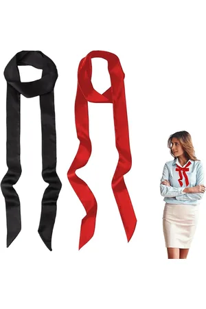 Merkloos Dames Sjaal - Sjaal - Haaraccessoires - Sjaaltje - Tas Sjaal - Haarelastiekjes - Haarband - Hals Strik - Hoed Accessoire - Riem - Shawl - Hoofdband - Kleine Sjaal - Accessoires Sjaal - Haarband Dames - Voor Feest Bruiloft - 5*200cm - 2 Stuk