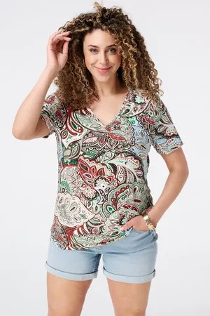 MS Mode T-shirt T-shirt met V-hals