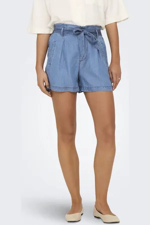 ONLY ONLCHARIS LIFE HW BELT SHORTS CC WVN - Dames - Bermuda shorts