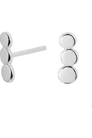 The Jewelry Collection TFT Oorknoppen Zilver Gerhodineerd Glanzend 9 mm x 3.5 mm
