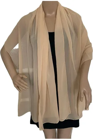 Merkloos Dames lange dunne sjaal 14510 175/73cm beige
