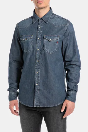 Replay M4981.000.26c70a Overhemd Met Lange Mouwen XL Man