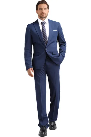 Allthemen Heren 2-Piece Suit - Moderne Casual Jacket voor Zaken - L