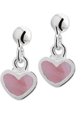 The Jewelry Collection Huiscollectie Oorhangers Hart Zilver Glanzend 5 mm x 6.5 mm