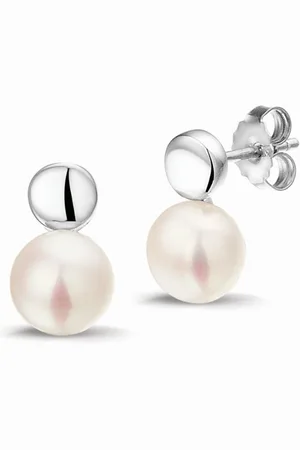 The Jewelry Collection TFT Oorknoppen Parel Zilver Gerhodineerd Glanzend 13.5 mm x 8 mm