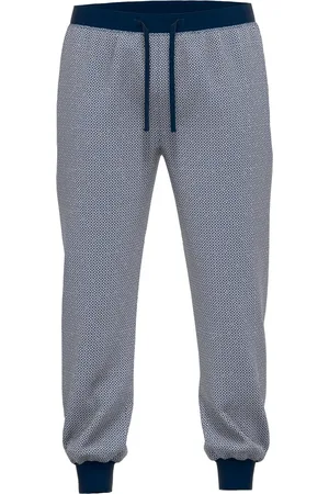 Götzburg Gotzburg heren pyjama- of loungebroek - middenblauw mini dessin