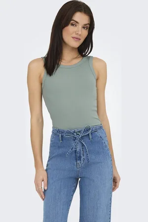 JDY SOFIA S/L WASHED TANK TOP JRS - Dames - Tops