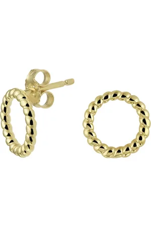 The Jewelry Collection Geelgouden Oorknoppen rondje 4021603