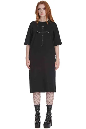 Banned Retro Spectral Noire Jersey Lange jurk - S